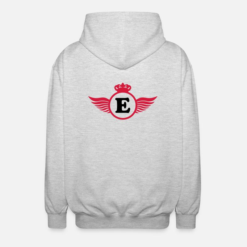 e_logo_f2 - Veste à capuche unisexe - gris clair chiné