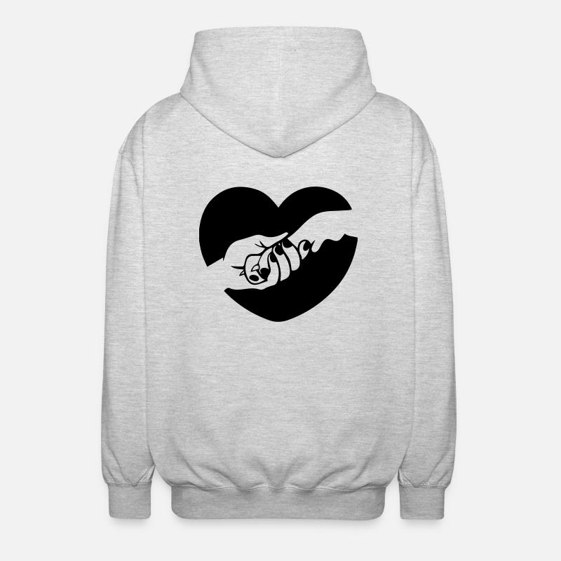 Paw In Hand - Unisex Hooded Jacket - light heather grey