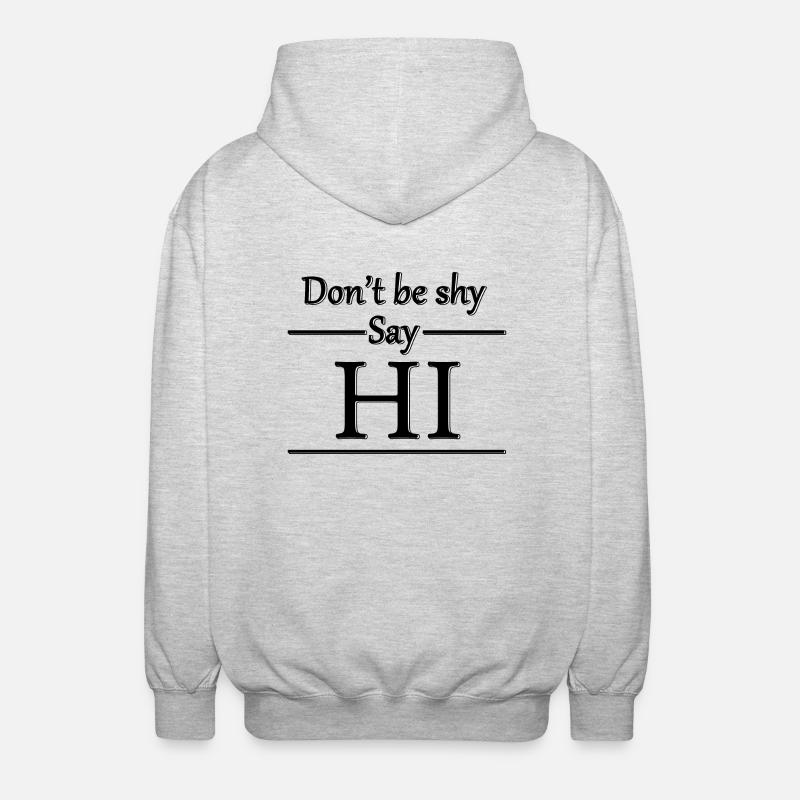 Seien Sie nicht schüchtern - Unisex Kapuzenjacke - Hellgrau meliert