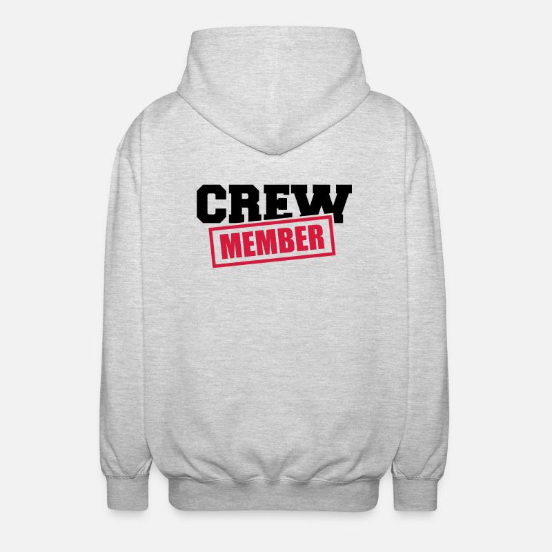 crew_member_ts2 - Unisex Kapuzenjacke - Hellgrau meliert