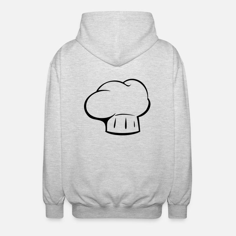 Chef's Hat - Unisex Hooded Jacket - light heather grey