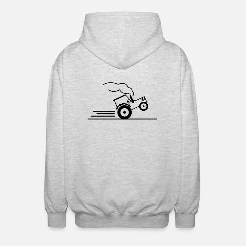 traktor_power_pull_f1 - Veste à capuche unisexe - gris clair chiné