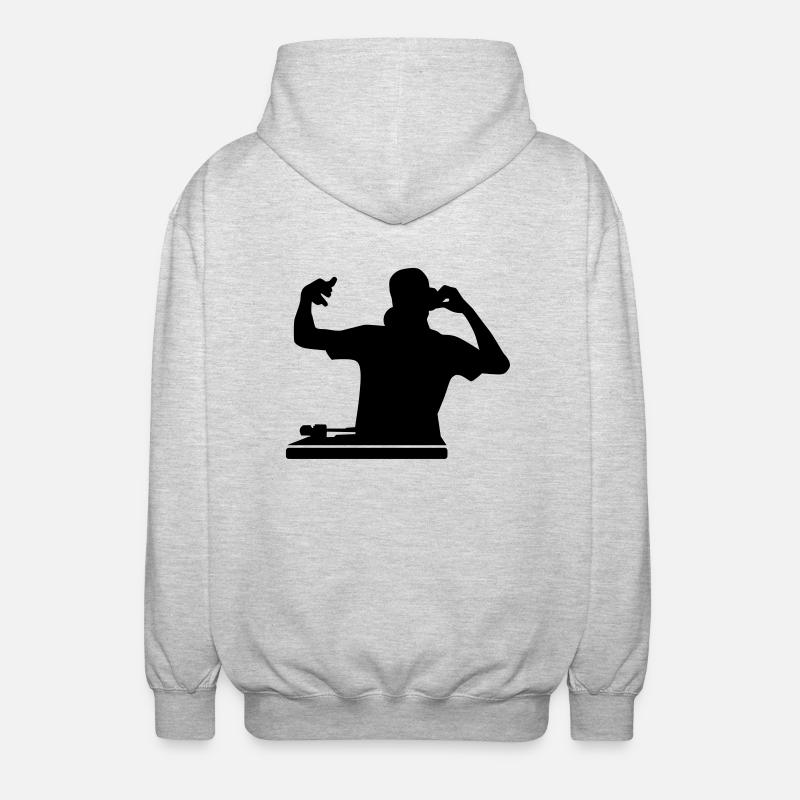 DJ - Veste à capuche unisexe - gris clair chiné