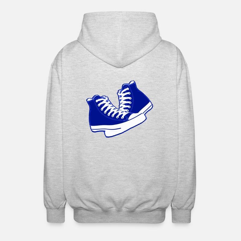 chaussures old school - Unisex Kapuzenjacke - Hellgrau meliert