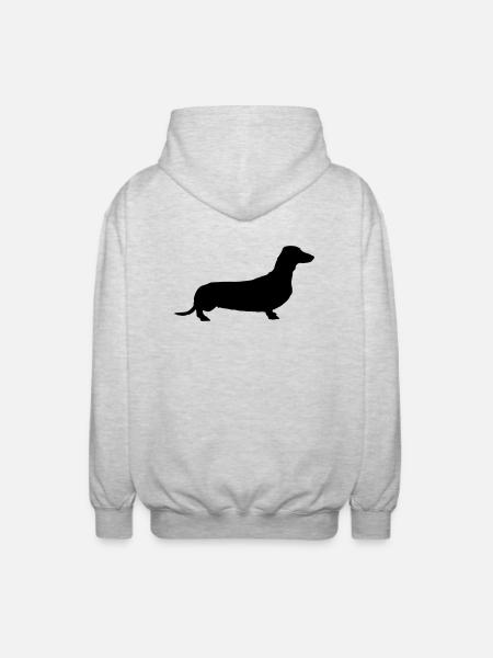 Teckel - Veste à capuche unisexe - gris clair chiné