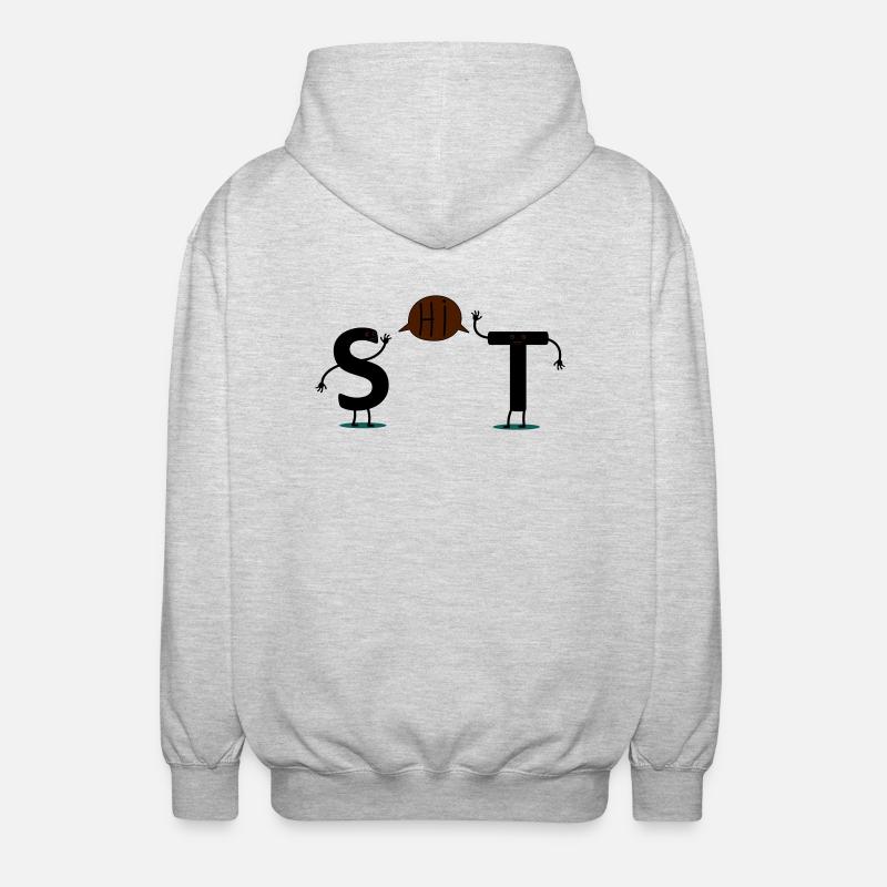 shit - Unisex Hooded Jacket - light heather grey