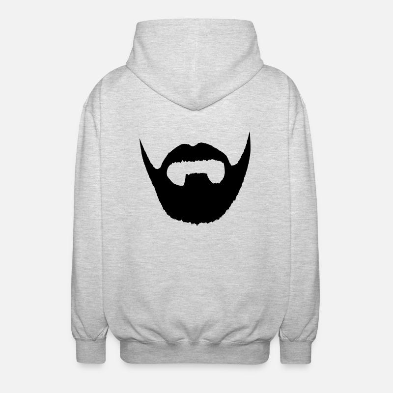 Trage Bart! - Unisex Kapuzenjacke - Hellgrau meliert