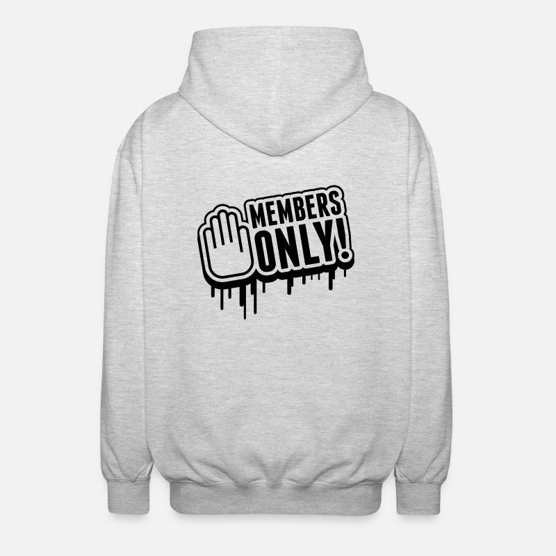 members_only_tr1 - Unisex Kapuzenjacke - Hellgrau meliert