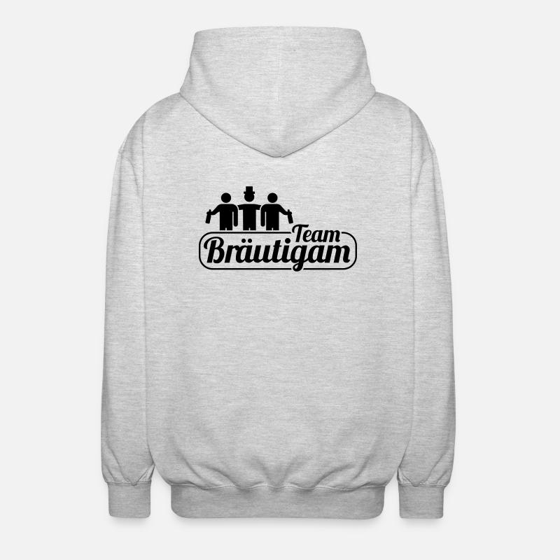 team_braeutigam_ye1 - Veste à capuche unisexe - gris clair chiné