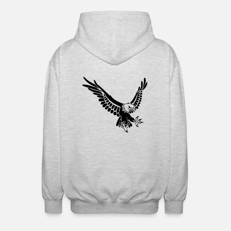 eagle - Veste à capuche unisexe - gris clair chiné