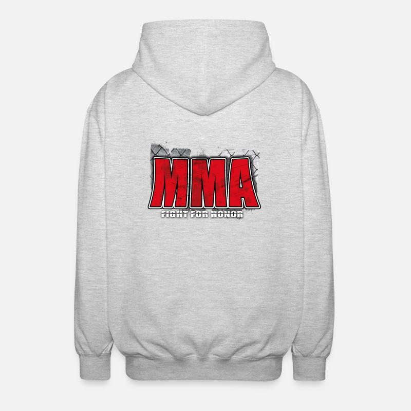 MMA-Kampf - Unisex Kapuzenjacke - Hellgrau meliert