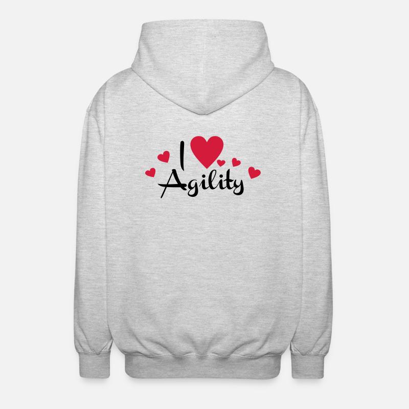 Agility - Unisex Kapuzenjacke - Hellgrau meliert