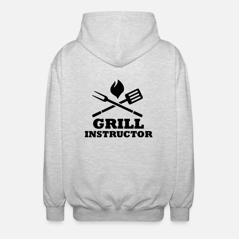Grill Instructor - Veste à capuche unisexe - gris clair chiné