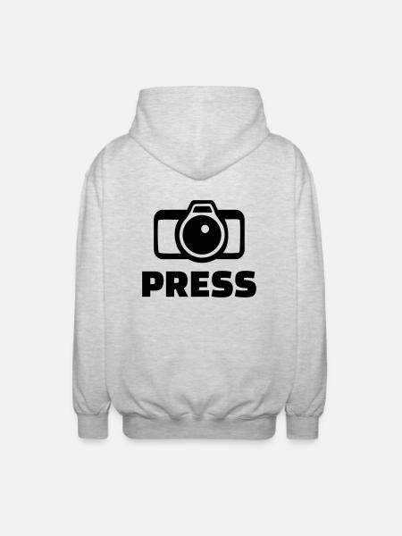 Press - Unisex Kapuzenjacke - Hellgrau meliert