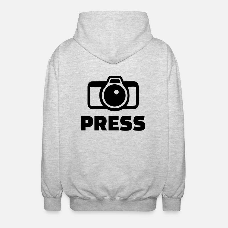 Press - Unisex Kapuzenjacke - Hellgrau meliert