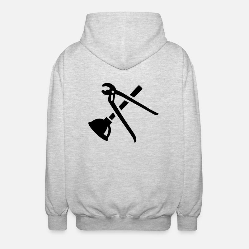 Plumber - Unisex Hooded Jacket - light heather grey