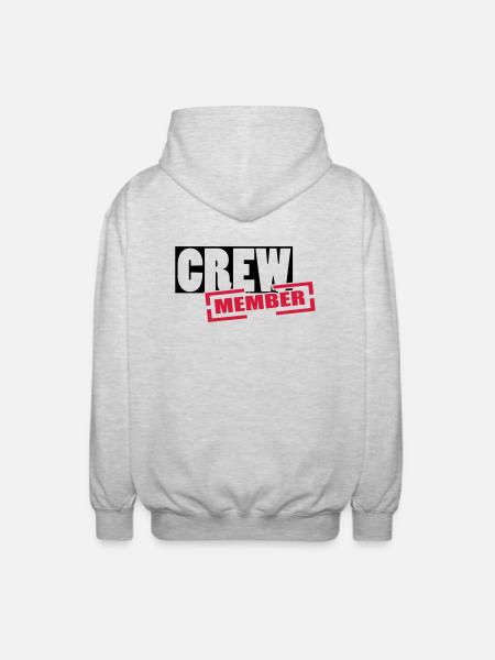crew - Unisex Kapuzenjacke - Hellgrau meliert