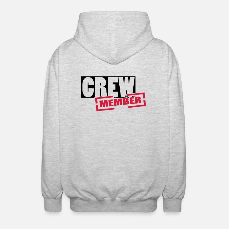 crew - Unisex Kapuzenjacke - Hellgrau meliert