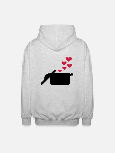 Cooking pot - Unisex Hooded Jacket - light heather grey