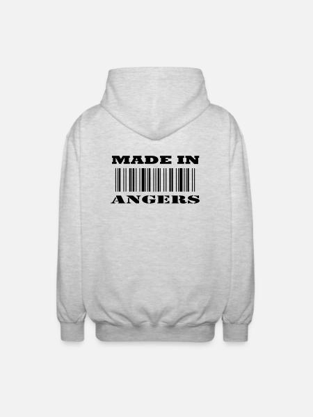 Made in ANGERS - Unisex Hooded Jacket - light heather grey