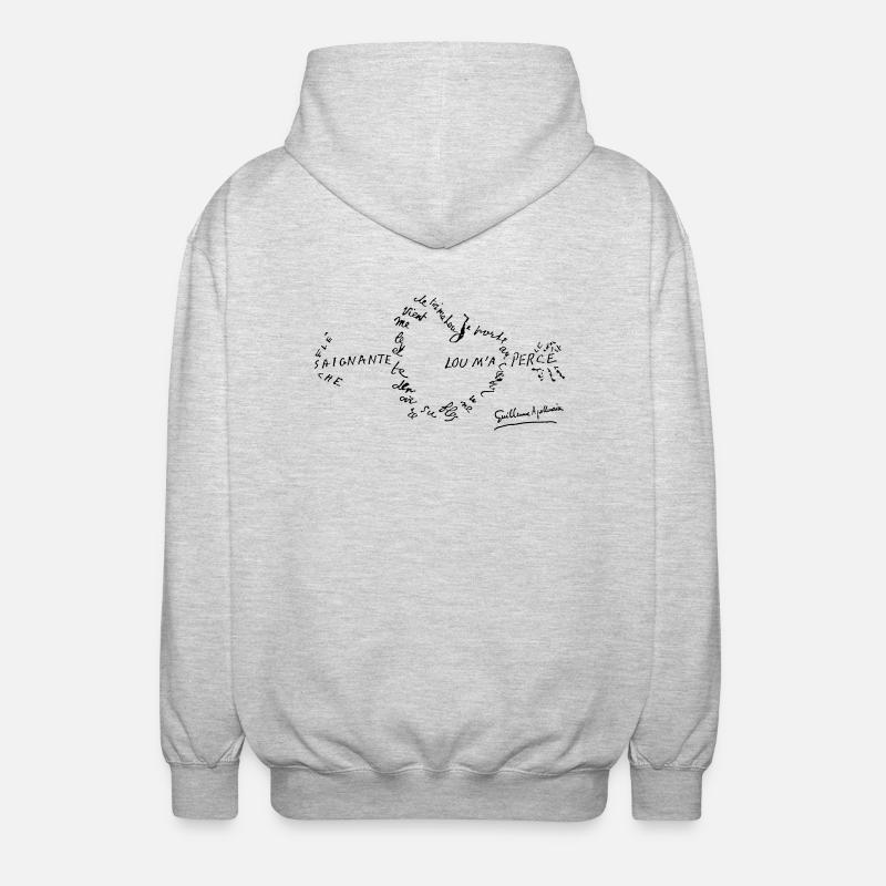 calligramme_fleche_saignante - Veste à capuche unisexe - gris clair chiné