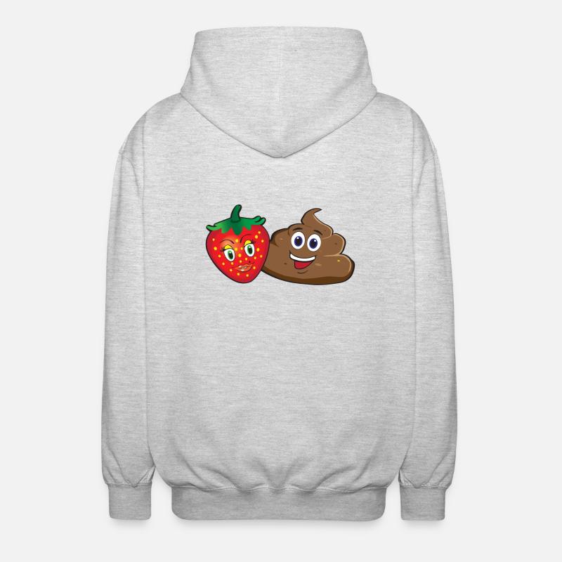 Scheisse mit Erdbeeren - Unisex Kapuzenjacke - Hellgrau meliert
