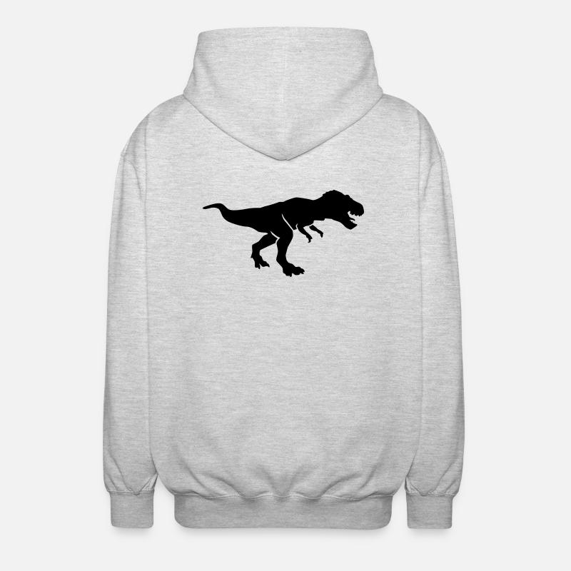 T-Rex - Veste à capuche unisexe - gris clair chiné