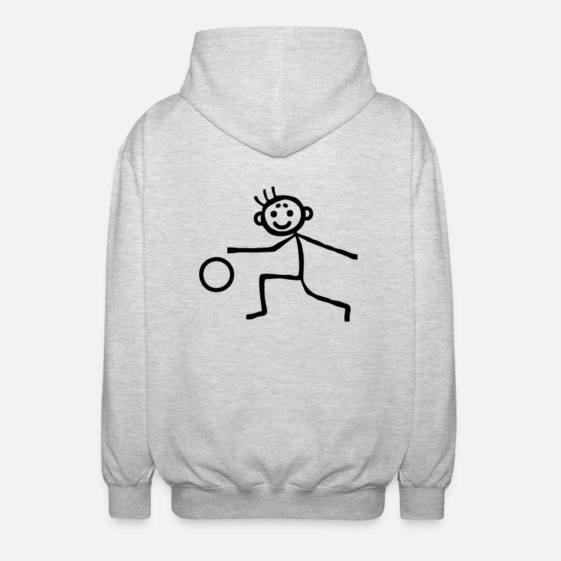 Stickmen possession - Unisex Hooded Jacket - light heather grey