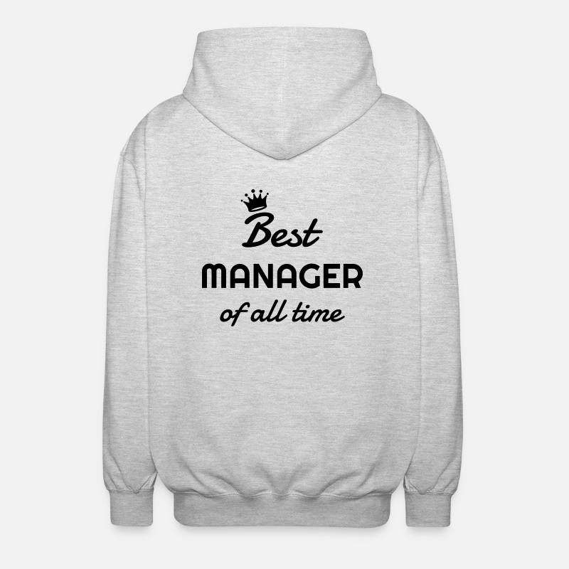 Manager / Patron / Travail / Métier / Chef - Veste à capuche unisexe - gris clair chiné
