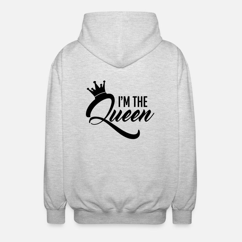 I'm the Queen - Unisex Hooded Jacket - light heather grey