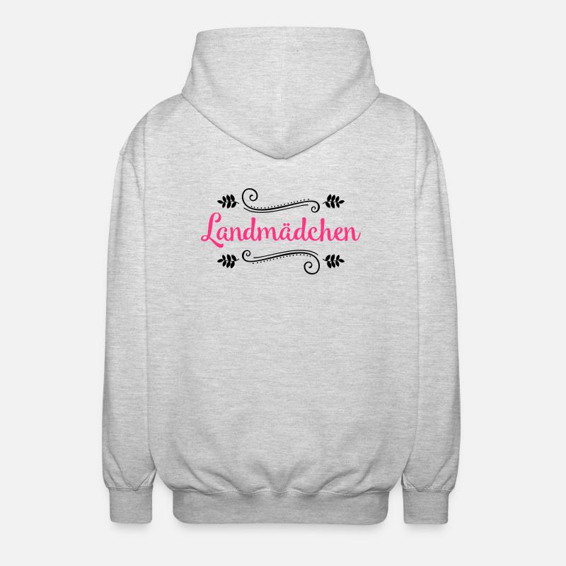 landmaedchen design - Unisex Kapuzenjacke - Hellgrau meliert