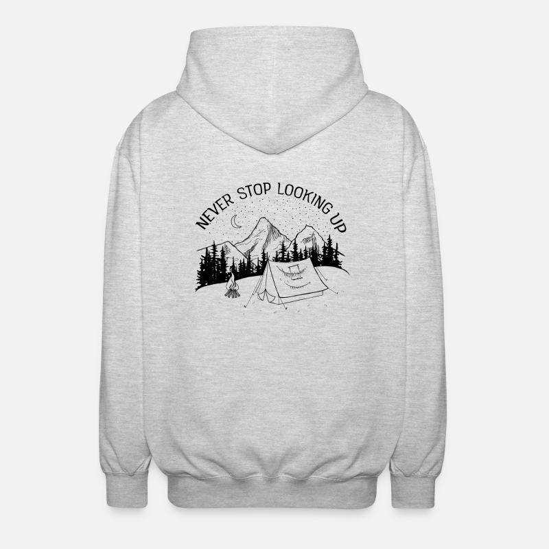 Never Stop Looking Up - Veste à capuche unisexe - gris clair chiné