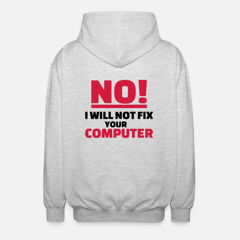 Computer - Unisex Hooded Jacket - light heather grey