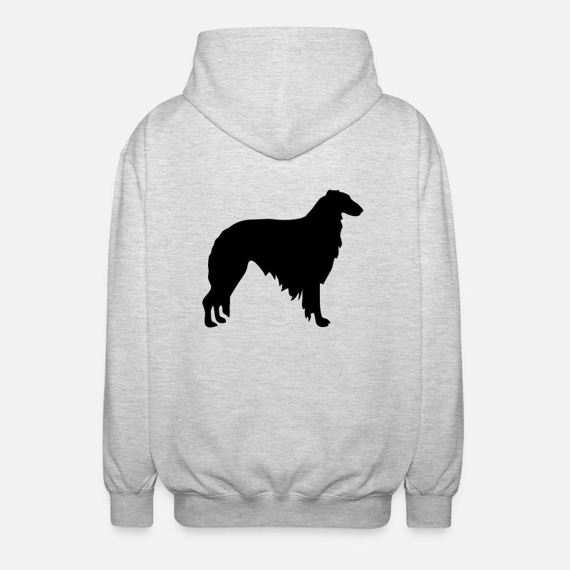 Borzoi - Unisex Hooded Jacket - light heather grey