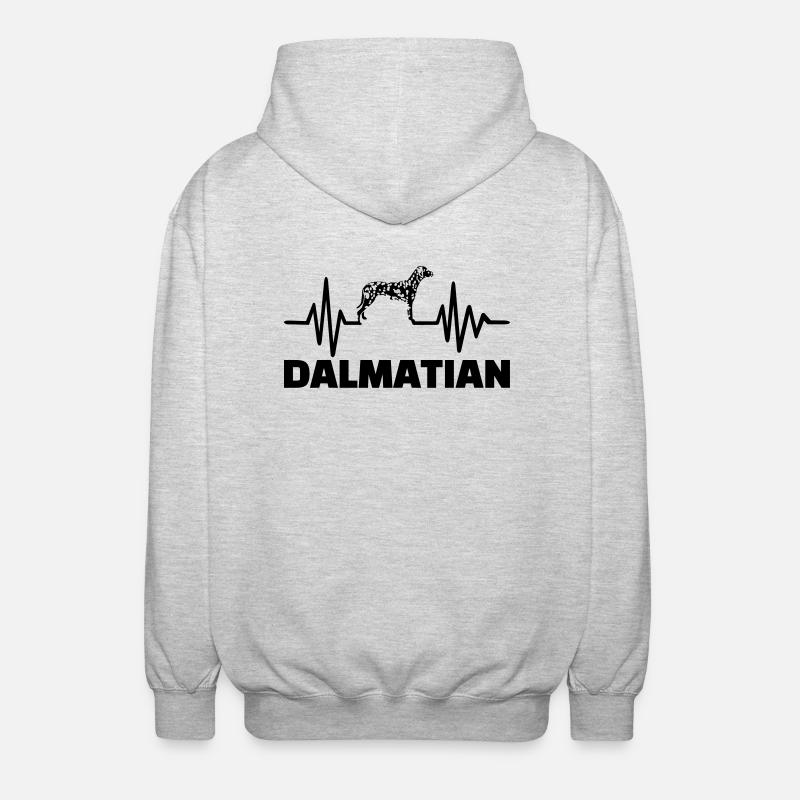 Dalmatiner - Unisex Kapuzenjacke - Hellgrau meliert