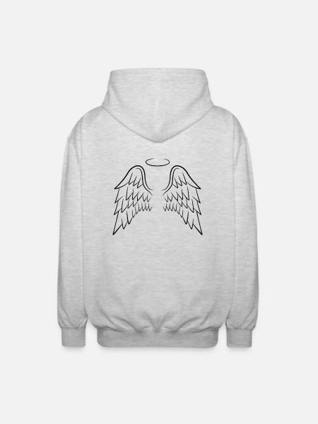 Engelfslügel - Veste à capuche unisexe - gris clair chiné