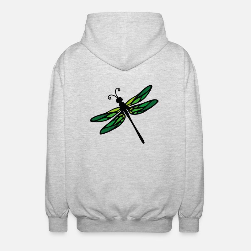 Libelle - Unisex Kapuzenjacke - Hellgrau meliert