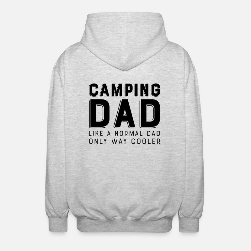 camping papa - Veste à capuche unisexe - gris clair chiné