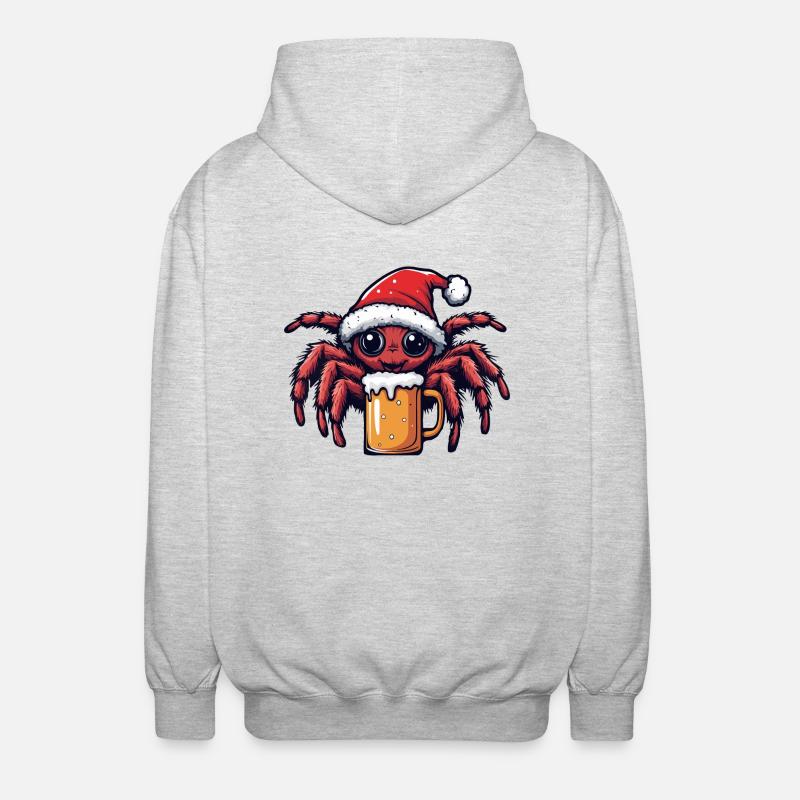 Tarantula Bière Noël Noël - Veste à capuche unisexe - gris clair chiné