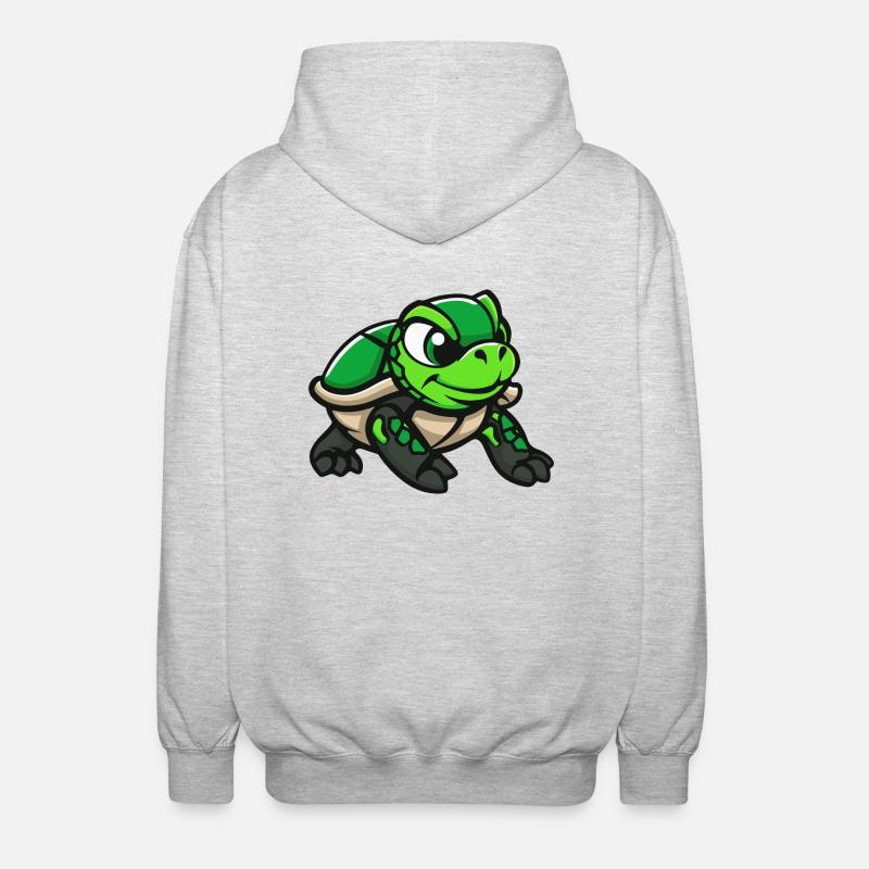 Turtle Comic - Unisex Hooded Jacket - light heather grey
