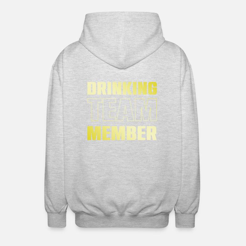 Drinking Team - Unisex Hooded Jacket - light heather grey