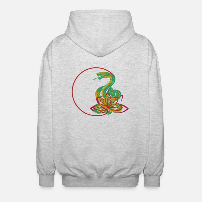 Serpent de vie - Veste à capuche unisexe - gris clair chiné