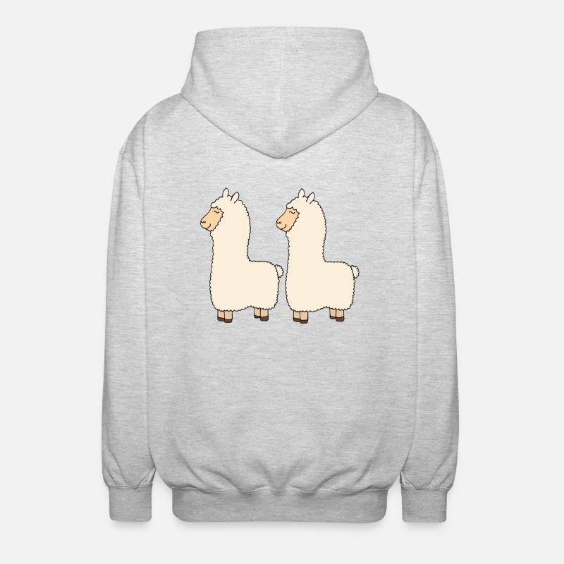 lama doppelpack - Unisex Kapuzenjacke - Hellgrau meliert