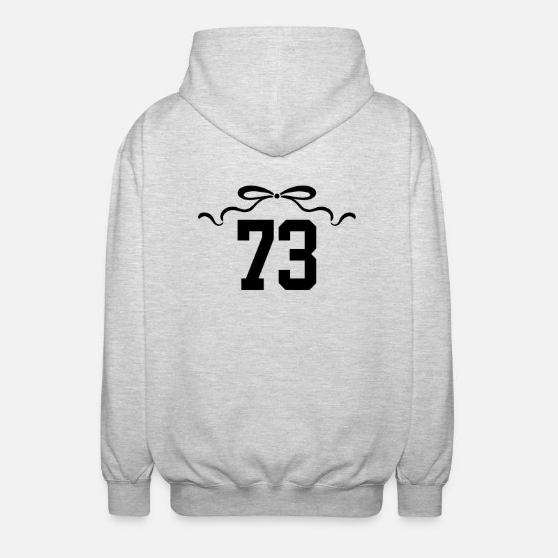 Number 73 Knot - 73rd Anniversary - Unisex Hooded Jacket - light heather grey