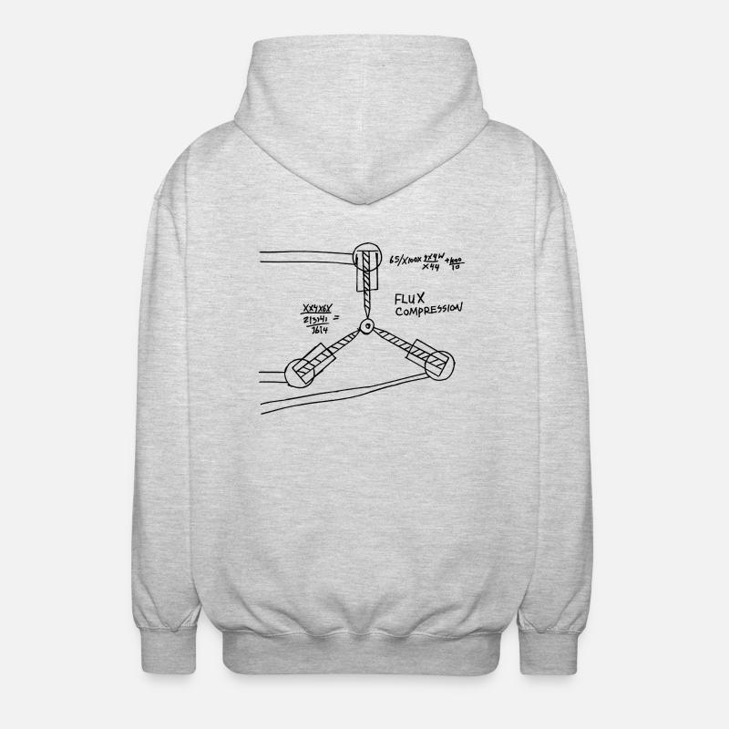 Flussmittel-Kompression - Unisex Kapuzenjacke - Hellgrau meliert