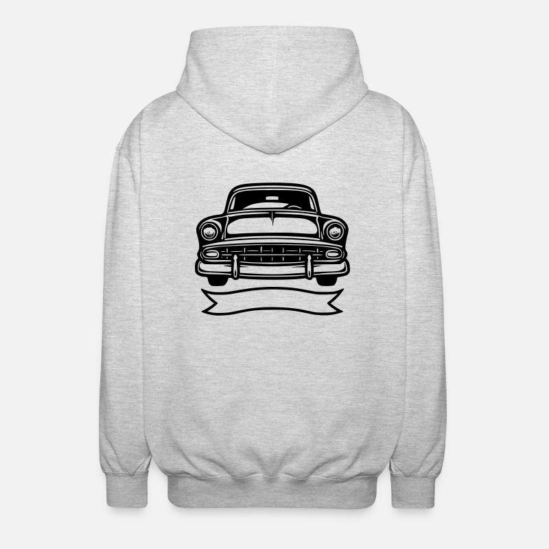 Oldtimer Automobil - Unisex Kapuzenjacke - Hellgrau meliert