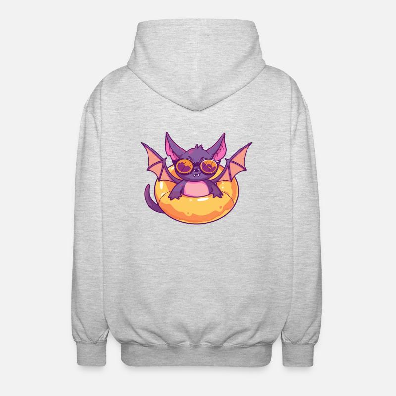 Bat Comic Cool - Unisex Hooded Jacket - light heather grey
