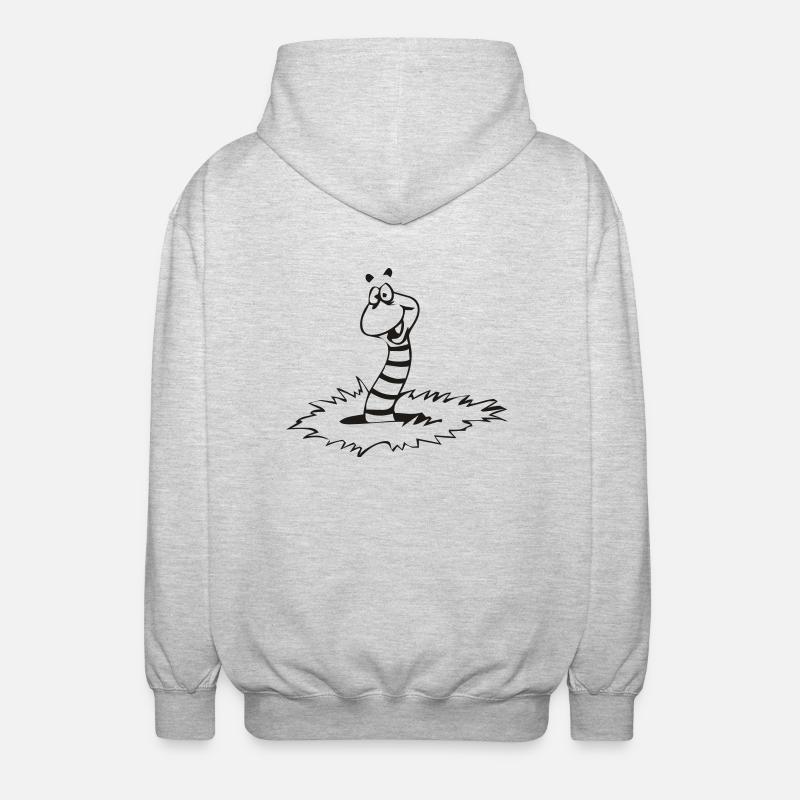 Worm - Veste à capuche unisexe - gris clair chiné