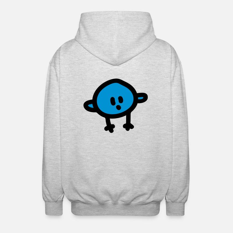 Vögelchen - Unisex Kapuzenjacke - Hellgrau meliert