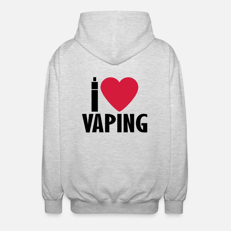 Vape shirt I Love Vaping - Veste à capuche unisexe - gris clair chiné